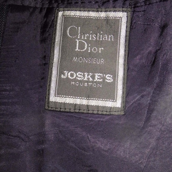 CHRISTIAN DIOR Grey Pinstriped Blazer, Size 40 - Picture 6 of 8